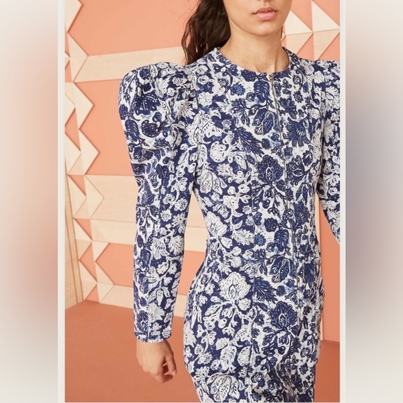 Floral Mini Denim Dress - Picture 10 of 17